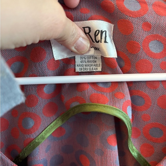 An Ren Red and White Polka Dot Dress Size Medium - Picture 4 of 8